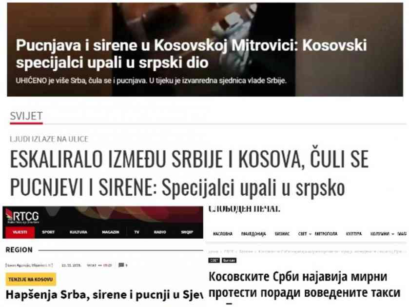 MEDIJI REGIONA BUDNO PRATE SITUACIJU NA KOSOVU: Izveštavaju o upadu ROSU, hapšenju Srba i reakciji srpskih vlasti!