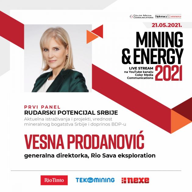 MINING & ENERGY 2021: Vesna Prodanović, generalna direktorka Rio Sava Exploration – Održivo i odgovorno rudarstvo je naš najvažniji zadatak