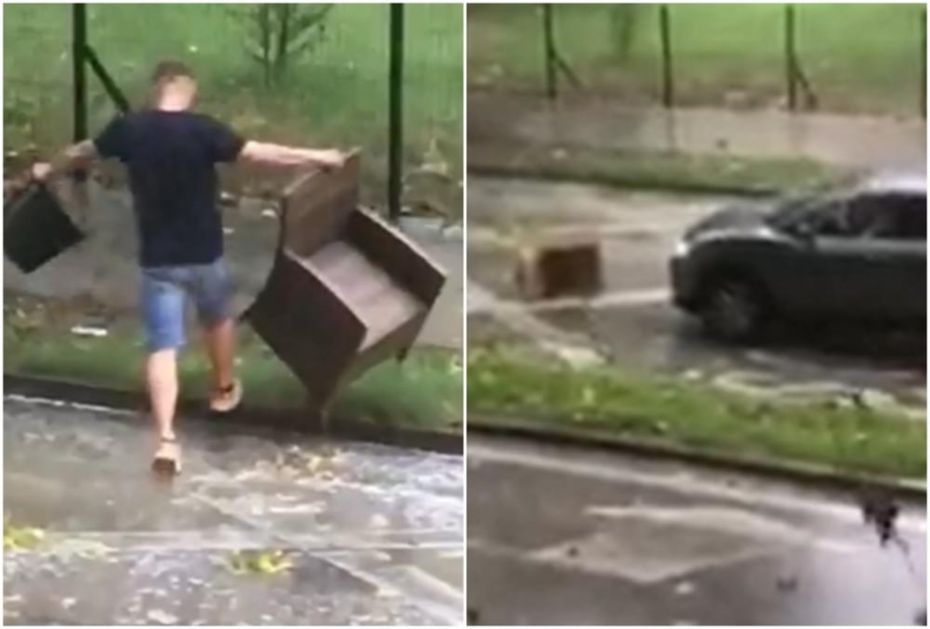 MOSTAR POGODILO SNAŽNO NEVREME: Vetar lomio grane, ulice bile pod vodom (VIDEO)