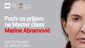 Marina Abramović pozvala mlade umetnike i studente na Master klas u Beogradu