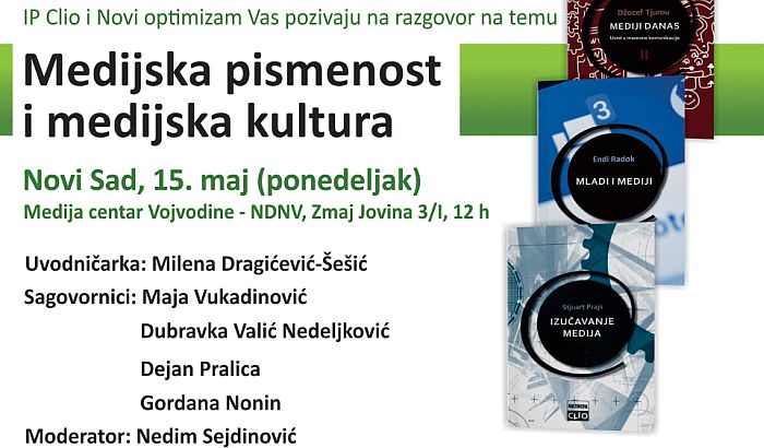 Medijska pismenost i medijska kultura 15. maja u Medija centru Vojvodine