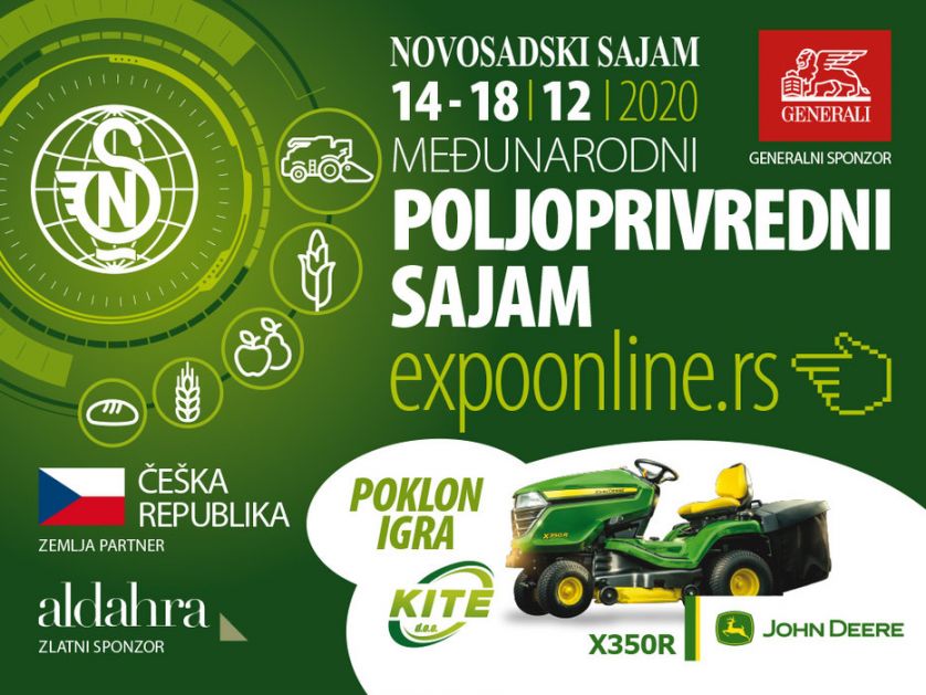 Međunarodni poljoprivredni sajam onlajn  od 14. do 18. decembra