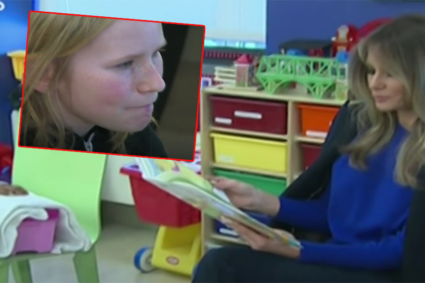 Melanija čitala bolesnoj deci priče u bolnici, za jednu devojčicu ta bajka je bila teška suza (VIDEO)