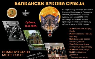 Memorijalna vožnja u čast pukovnika Rajevskog - Humanitarni moto skup u Aleksincu
