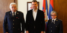 Mirović sa delegacijom Vatrogasnog saveza Vojvodine