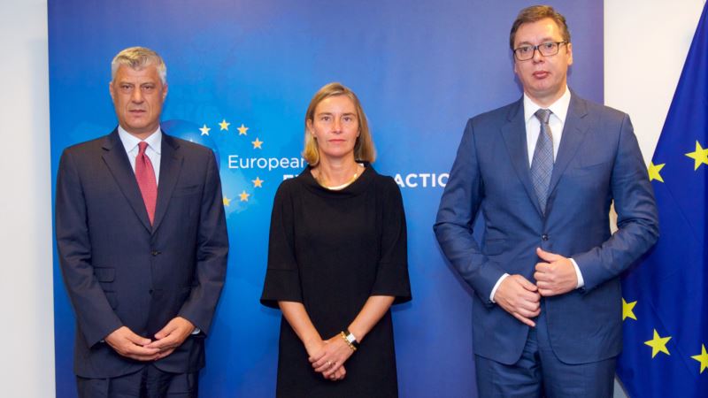 Mogerini s Tačijem i Vučićem o normalizaciji odnosa dve zemlje