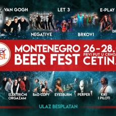 Montenegro Beer Fest 26-28. jul Cetinje: Više od 23 sata besplatnog muzičkog programa