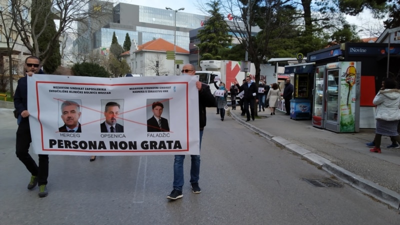Mostar: Svakodnevni protest zdravstvenih radnika