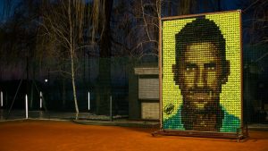 Mozaik od 2.177 teniskih loptica u čast Novaka Đokovića
