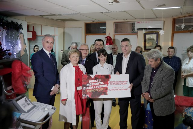 Mozzart i FK Crvena zvezda donirali najsavremeniji ultrazvuk Klinici za dečju hirurgiju u Nišu