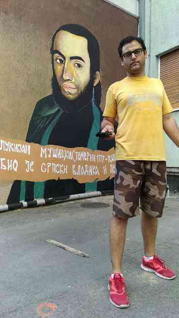 Mural Lukijana Mušickog u ulici koja nosi njegovo ime