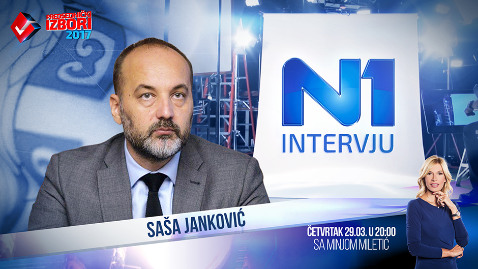N1 intervju sa Sašom Jankovićem u četvrtak u 20h