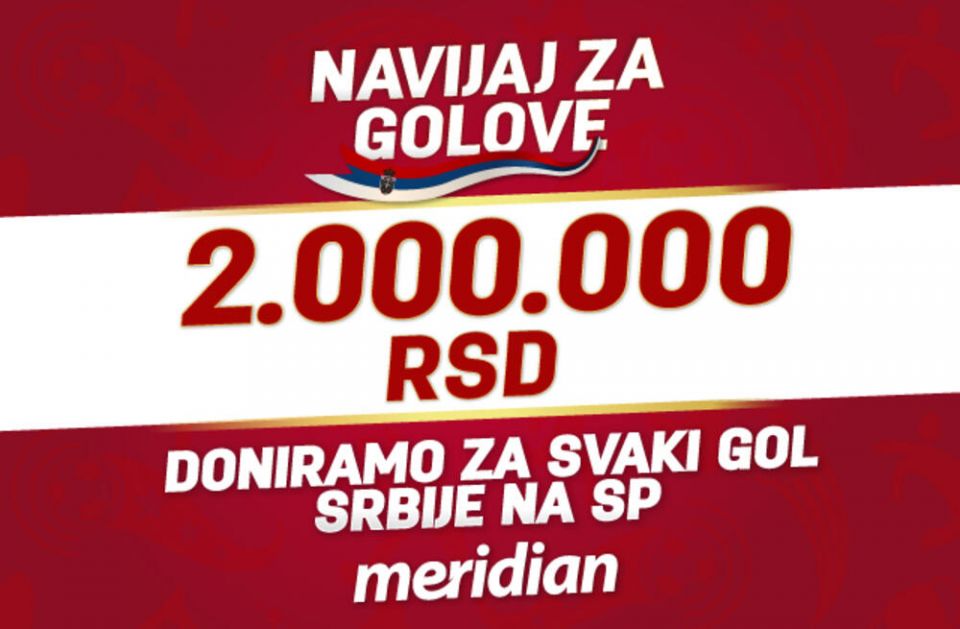 NAVIJAMO ZA GOLEADU PROTIV ŠVAJCARSKE: Meridian svaki gol “Orlova” nagrađuje sa po DVA MILIONA dinara!
