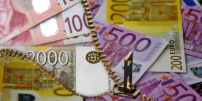 NBS prodala 30 miliona evra, kurs u ponedjeljak 118