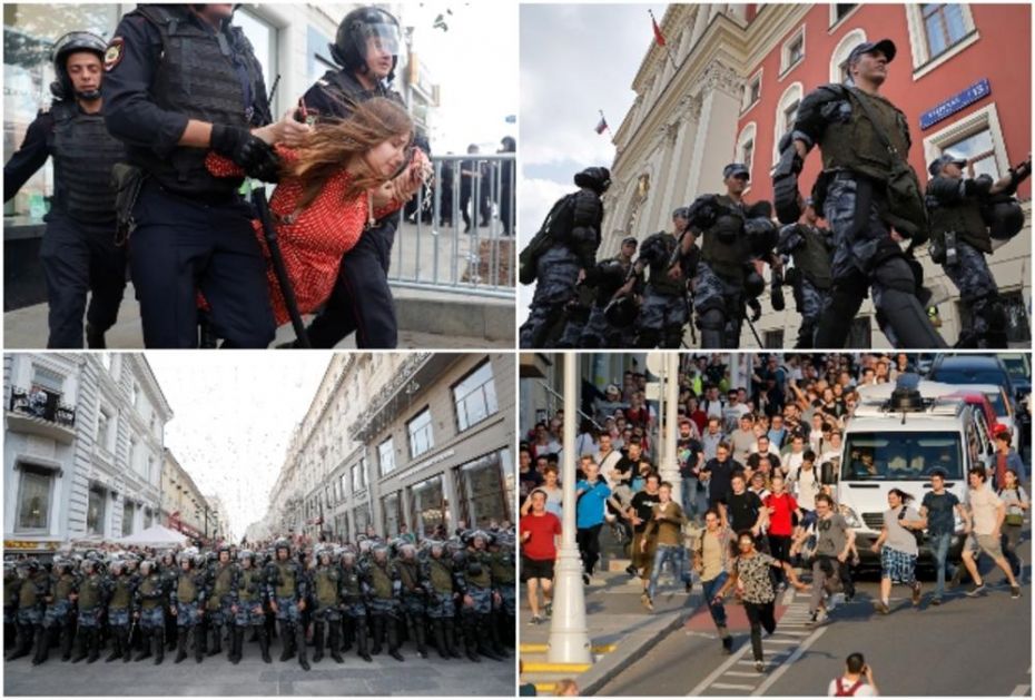 NEREDI U MOSKVI: Policija se sukobila sa demonstrantima, uhapšeno skoro 800 ljudi! (FOTO, VIDEO)