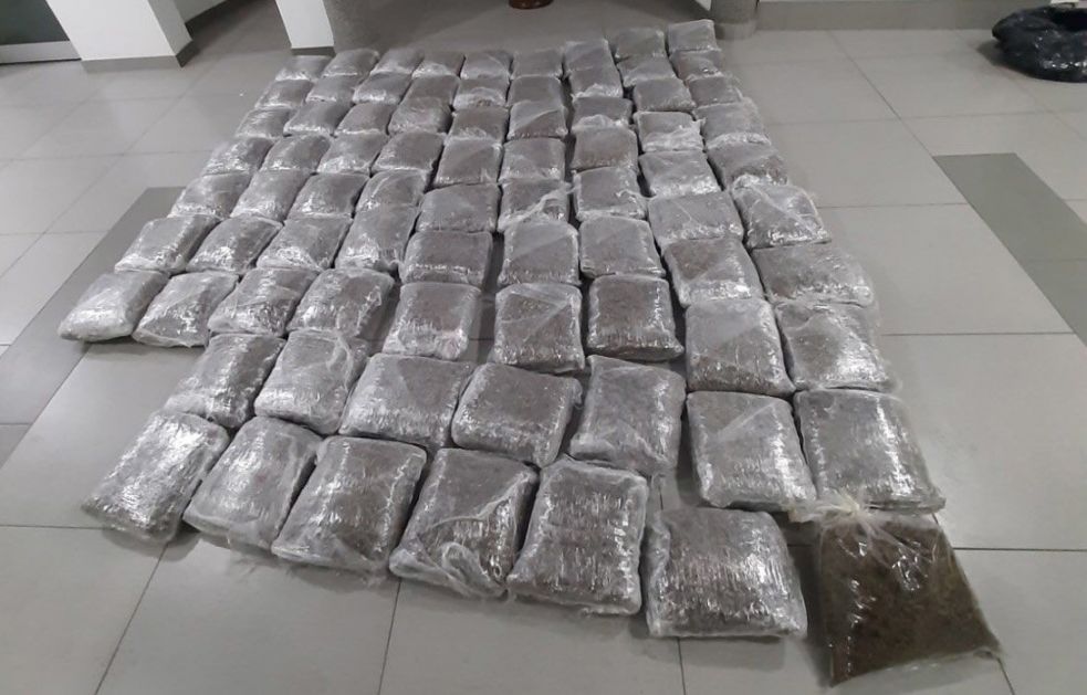 U Beogradu zaplenjeno 100 kilograma droge