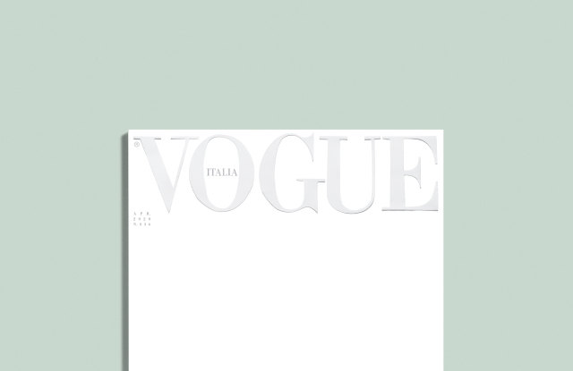 Naslovna strana italijanskog Voga u beloj boji