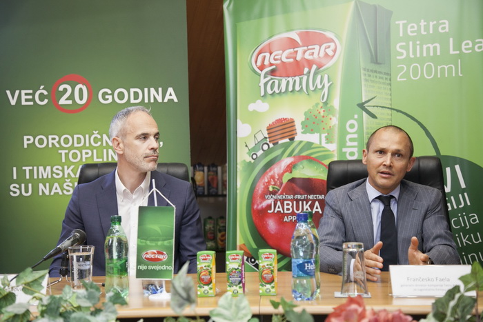 Nectar i Tetra Pak® prvi u jugoistočnoj Evropi predstavili novu liniju inovativnih Tetra Brik® Aseptic 200 ml Slim Leaf pakovanja na srpskom tržištu