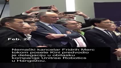 Nemački kancelar Merc posetio kompaniju za robote tokom posete Kini