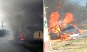 Neverovatno: Automobil se zapalio nasred sela, vatrogasci nisu došli jer rade do 19 časova?! (VIDEO)