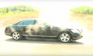 Nezgoda na svečanosti! Zapalio se Dodikov automobil! (VIDEO)