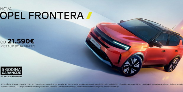 Nova Opel Frontera od 21.590 evra