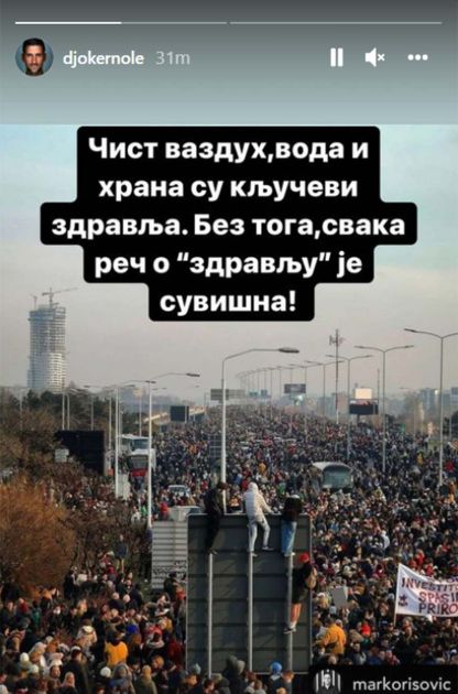 Novak Đoković podržao proteste u Srbiji i dokazao da mu je srce na pravoj strani