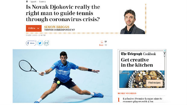 Nove kritike na Novakov račun u britanskim medijima