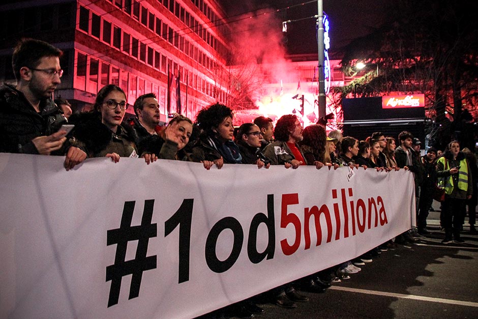 Održan još jedan protest opozicije u Beogradu (FOTO)