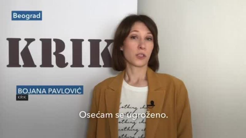 Novinarka KRIK-a Bojana Pavlović kaže da se ne oseća bezbedno