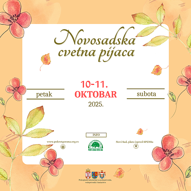Novosadska cvetna pijaca i ovog petka i subote na platou Spensa