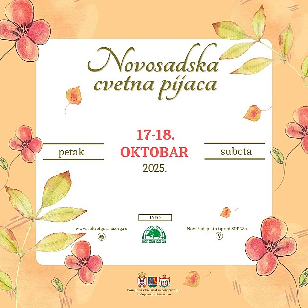 Novosadska cvetna pijaca u petak i subotu