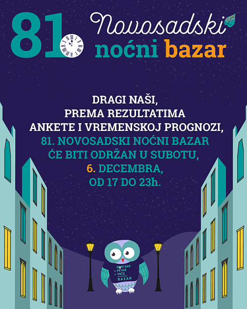 Novosadski noćni bazar sutra na Ribljoj pijaci