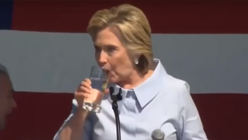 ODVRATNA JE: Hilari Klinton se ispovraćala u čašu iz koje pije vodu (VIDEO)