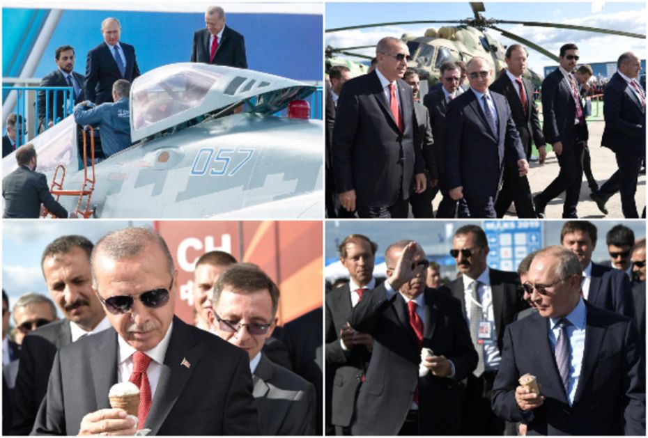 OVAKO JE PUTIN UGOSTIO ERDOGANA: Turčin prvi svetski lider koji je zavirio u novi Su-57, a onda su se fino častili (VIDEO)