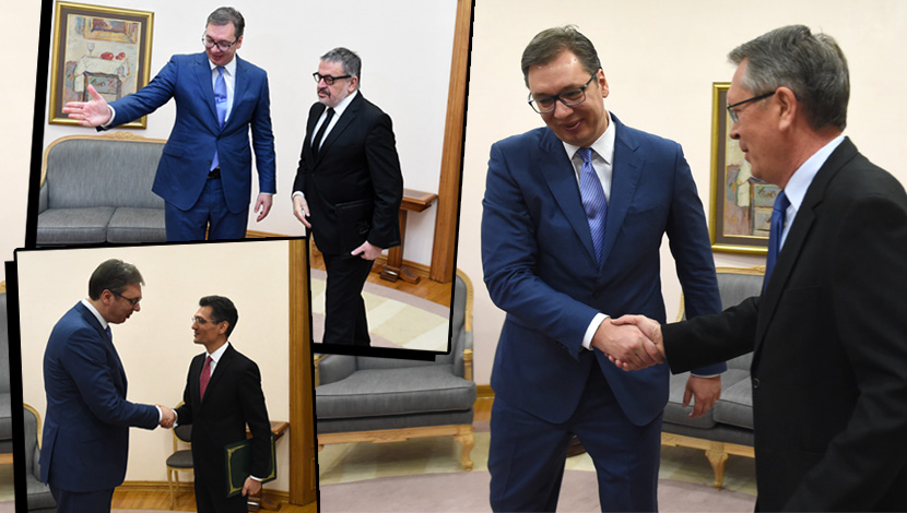 OVO SU KLJUČNE PORUKE sastanka Vučića sa ambasadorima Rusije, Crne Gore i Maroka (FOTO)