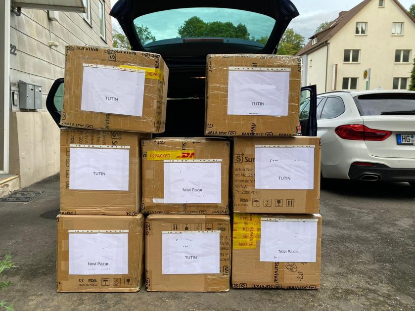Od Sandžaklija iz Kassela stiglo 16.000 zaštitnih medicinskih maski