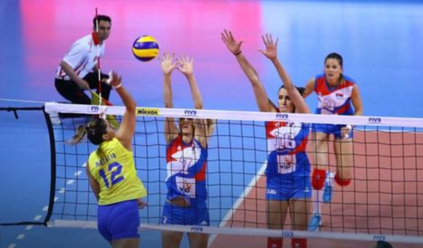 Odbojkašice Srbije protiv Brazila u polufinalu Grand Prija