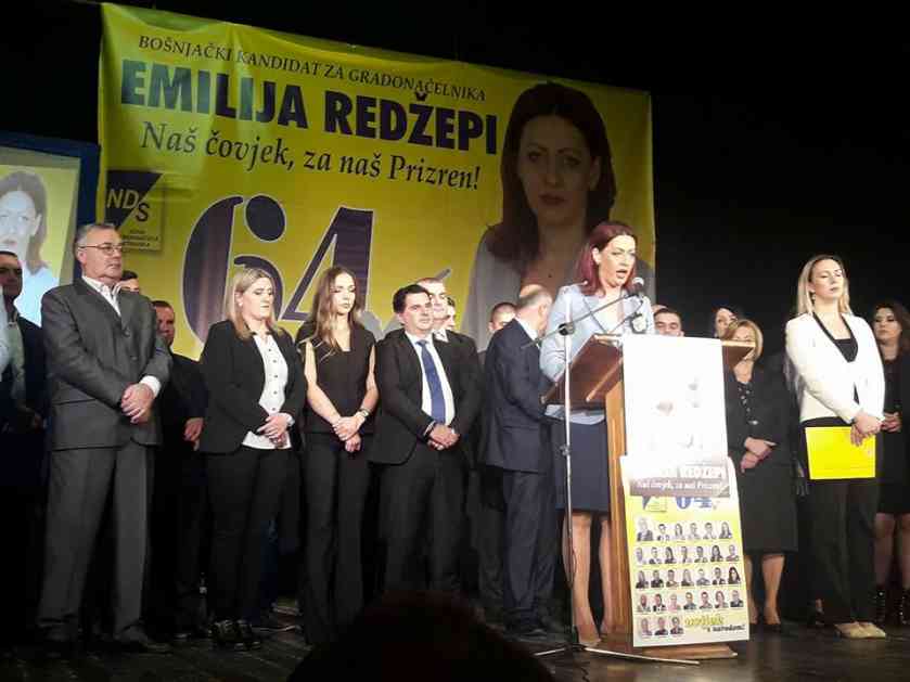Održana promocija bošnjačkog kandidata za gradonačelnika Prizrena Emilije Redžepi (FOTO)