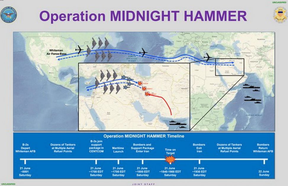 Operacija “Midnight Hammer‘‘: Prva operativna upotreba specijalnih bombi GBU-57A/B MOP za uništavanje bunkera