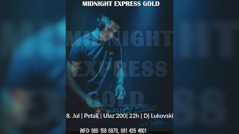Ovog petka u klubu „Midnight express gold“ u Boru DJ Lukovski