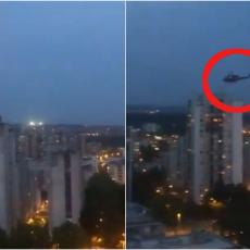 PANIKA NA NOVOM BEOGRADU! Policijski helikopter nadleće nebo, građani u šoku, niko ne zna ŠTA SE DEŠAVA! (VIDEO)
