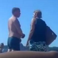 PAZI SAD, TUĆI ĆE GA: Rus se UDVARAO zanosnim Srpkinjama na plaži, ali je zaboravio da je došao sa ŽENOM (VIDEO)