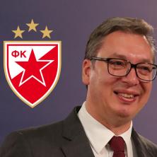 PODRŠKA PREDSEDNIKA: Aleksandar Vučić bodri Zvezdu na Marakani