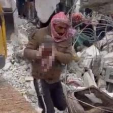 POTRESNA SCENA U SIRIJI: Porodila se živa zakopana pa preminula - bebu su vadili iz BETONA (VIDEO) 