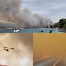 POŽAR DIVLJA NA HRVATSKOM PRIMORJU: Vatra guta kuće, stanovnici u panici! Sedam aviona i stotine vatrogasaca u očajničkoj borbi
