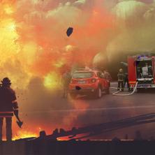 POŽAR U NOVOM PAZARU: Građani priskočili u pomoć vatrogascima, STAN u plamenu, kulja gusti crni dim!