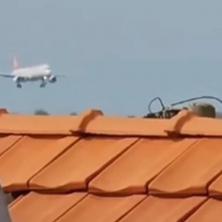 PRVI SNIMCI DRAME NA NEBU IZNAD BEOGRADA: Avion posle muka prinudno sleteo (VIDEO)