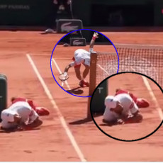 PUBLIKA ZANEMELA: Novak se srušio u finalnom meču! Reket mu ispao iz ruke, PAO jureći poen (VIDEO)
