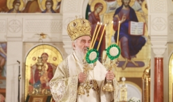 Patrijarh Irinej služio uskršnju liturgiju u Hramu Svetog Save